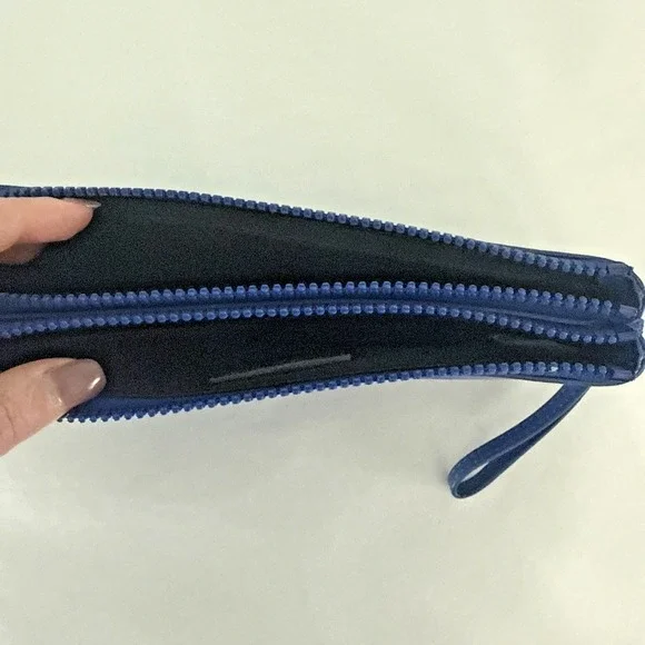 Lululemon Double Up Wristlet Pouch/Clutch Jet Stream Cobalt Blue Nylon - Picture 5 of 7